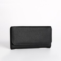 Кошелек женский на кнопке, цвет черный NO Brand