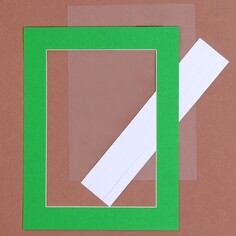 Паспарту размер рамки 21,5 × 16,5 см, прозрачный лист, клейкая лента, цвет зеленый NO Brand