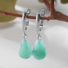 Серьги капля граненая маленькая NO Brand