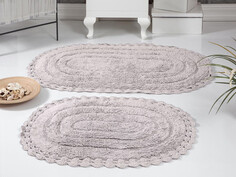 Набор ковриков для ванной &quot;karna&quot; кружевной yana 60x100 + 50x70 см