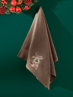 Новогоднее полотенце махровое &quot;geyik&quot; 50x90 Karna