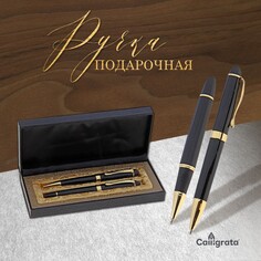 Ручки шариковые, 2 шт.: капиллярная, шариковая поворотная, подарочные Calligrata