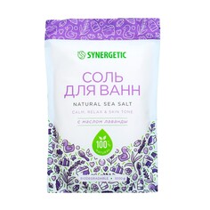 Соль для ванн дой-пак synergetic с маслом лаванды, 1000 г