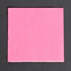 Салфетки бумажные, однотонные, 25х25 см, набор 20 шт., цвет розовый Страна Карнавалия