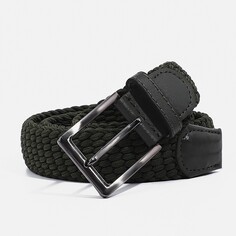 Ремень, ширина 3.5 см, резинка, пряжка металл, цвет хаки NO Brand