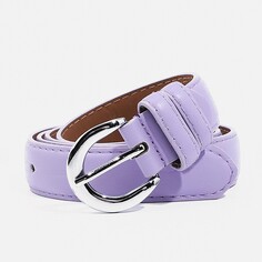 Ремень женский, ширина 2,5 см, винт, пряжка металл, цвет сиреневый NO Brand