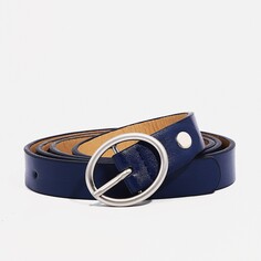 Ремень женский, ширина 2 см, винт, пряжка металл, цвет синий NO Brand