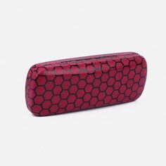 Футляр для очков хлопушка, салфетка, цвет красный NO Brand