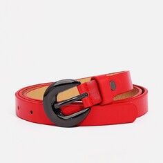 Ремень женский, ширина 2 см, пряжка металл, цвет красный NO Brand