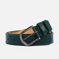 Ремень женский, ширина 2,7 см, винт, пряжка металл, цвет зеленый NO Brand