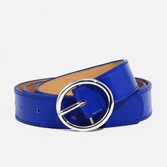 Ремень женский, ширина 2,8 см, пряжка металл, цвет синий NO Brand