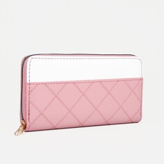 Кошелек на молнии, цвет пудра NO Brand