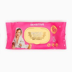 Влажные салфетки детские ангел sensitive розовый, 120 шт. NO Brand