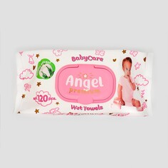 Влажные салфетки детские ангел, розовый, 120 шт. NO Brand