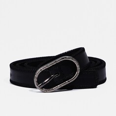Ремень женский, ширина 2,4 см, пряжка металл, цвет черный NO Brand