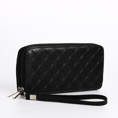 Кошелек женский на молнии, цвет черный NO Brand