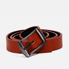 Ремень женский, ширина 2,4 см, пряжка металл, цвет рыжий NO Brand