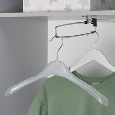 Плечики - вешалка для одежды, 38×23 см, цвет прозрачный NO Brand