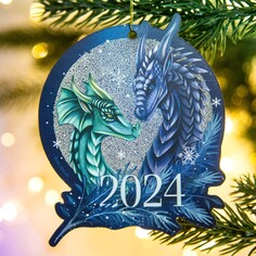Новогодная подвеска из дерева Зимнее волшебство