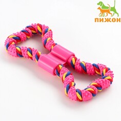 Игрушка витая из резины и каната Пижон