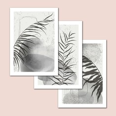 Набор интерьерных постеров (плакатов) 30х40 см, 3 шт, 250 гр/м2, 6-009, NO Brand