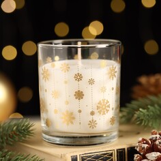 Ароматическая новогодняя свеча в стакане NO Brand