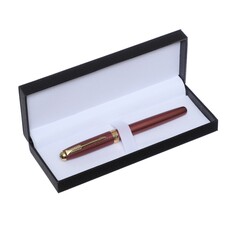 Ручка подарочная роллер, в кожзам футляре пб ut, корпус розовый/золото Calligrata