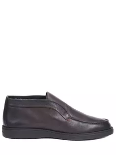Лоферы кожаные на меху Santoni
