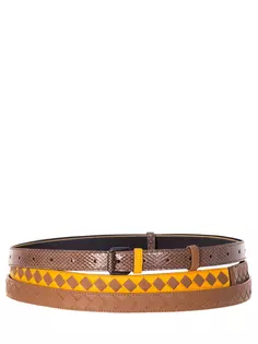 Длинный ремень из кожи Bottega Veneta
