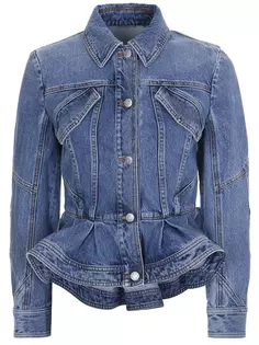 Куртка джинсовая с баской Alexander McQueen