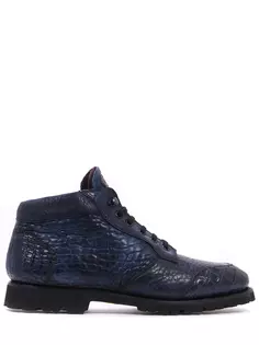 Ботинки из кожи крокодила Bontoni