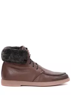 Ботинки кожаные на меху Santoni