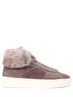 Кеды замшевые на меху Santoni