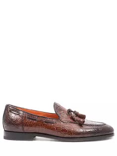 Лоферы из кожи каймана Santoni