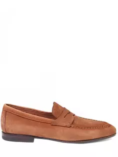 Лоферы из нубука Santoni