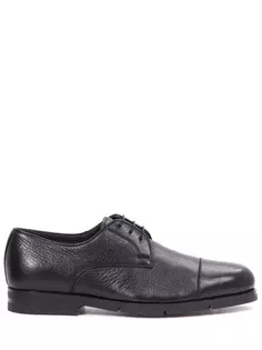 Дерби кожаные на меху Santoni