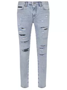 Джинсы зауженные хлопковые Philipp Plein