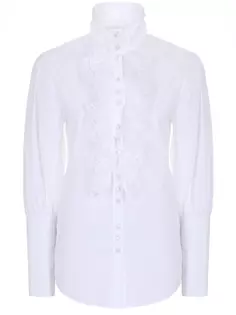 Хлопковая рубашка с оборками Dolce & Gabbana