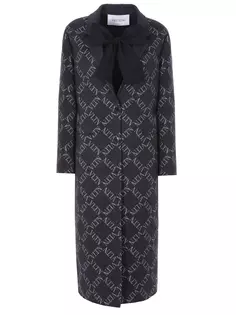 Шерстяное пальто с логотипом Valentino