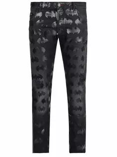 Джинсы Slim Fit c принтом Philipp Plein