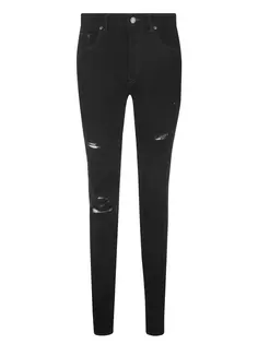 Джинсы зауженные хлопковые Saint Laurent