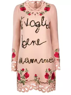 Платье с цветочной вышивкой Dolce & Gabbana