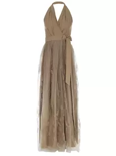 Платье с сеткой Brunello Cucinelli