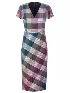Платье фактурное в клетку Roland Mouret
