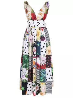 Платье хлопковое с принтом Dolce & Gabbana