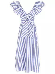 Платье хлопковое в полоску Carolina Herrera