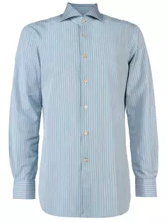 Хлопковая рубашка в полоску Kiton