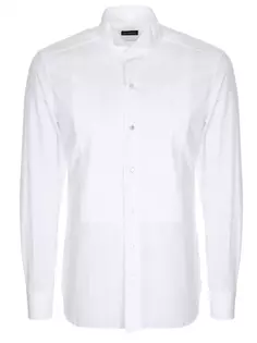 Рубашка хлопковая под смокинг Zegna