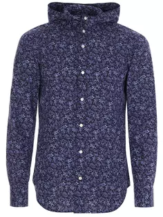 Рубашка хлопковая с капюшоном Kiton