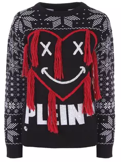 Пуловер шерстяной с принтом Philipp Plein
